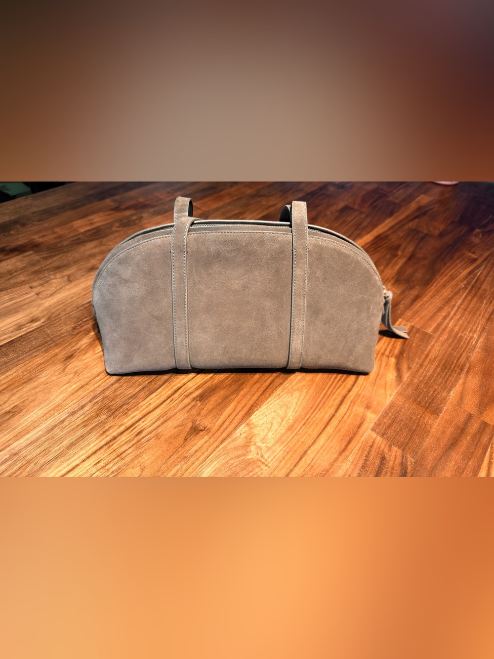 & Other Stories Suede Bowling Bag Brown